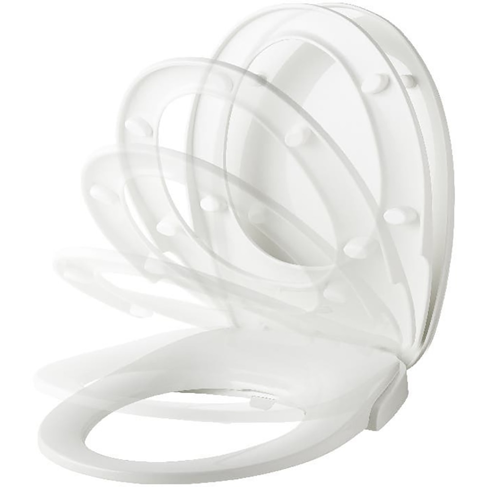 Capac WC japonez cu functie de bideu GOODHOME Timok, inchidere lenta, polipropilena, alb