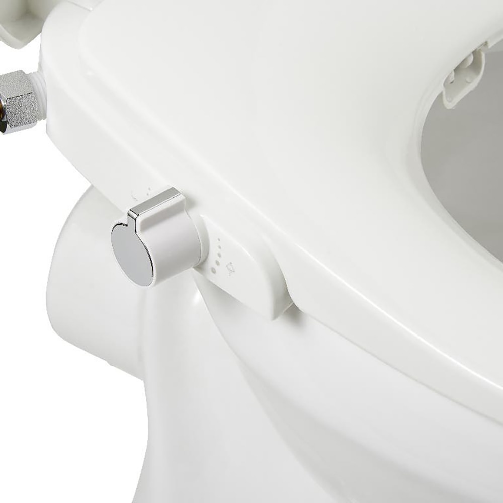 Capac WC japonez cu functie de bideu GOODHOME Timok, inchidere lenta, polipropilena, alb