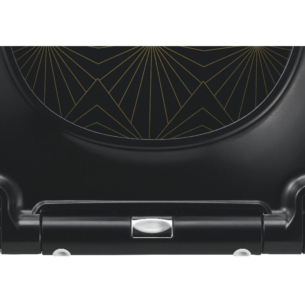 Capac WC GOODHOME Diani, inchidere lenta, plastic, negru/auriu