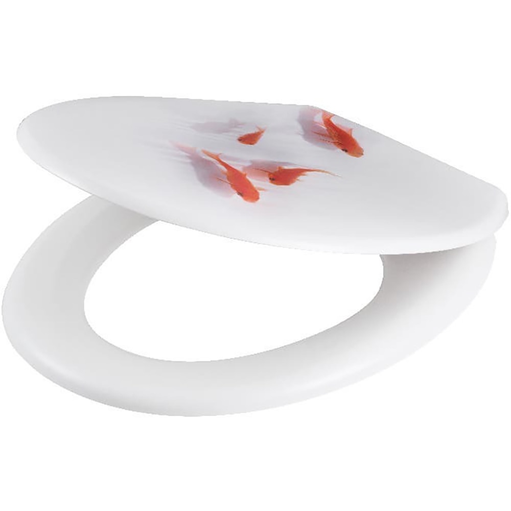 Capac WC GOODHOME Genoa, inchidere lenta, duroplast, model pesti, alb