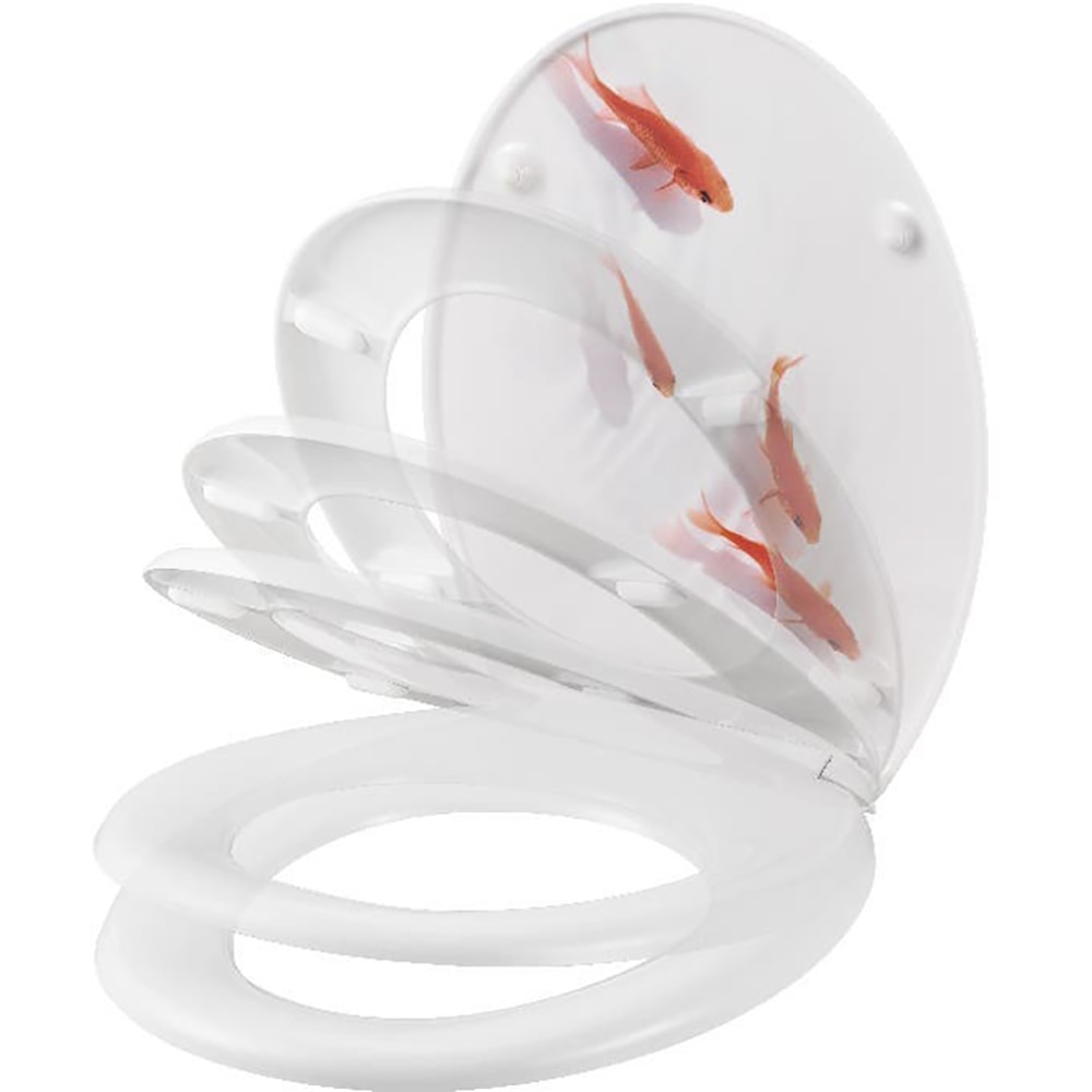 Capac WC GOODHOME Genoa, inchidere lenta, duroplast, model pesti, alb