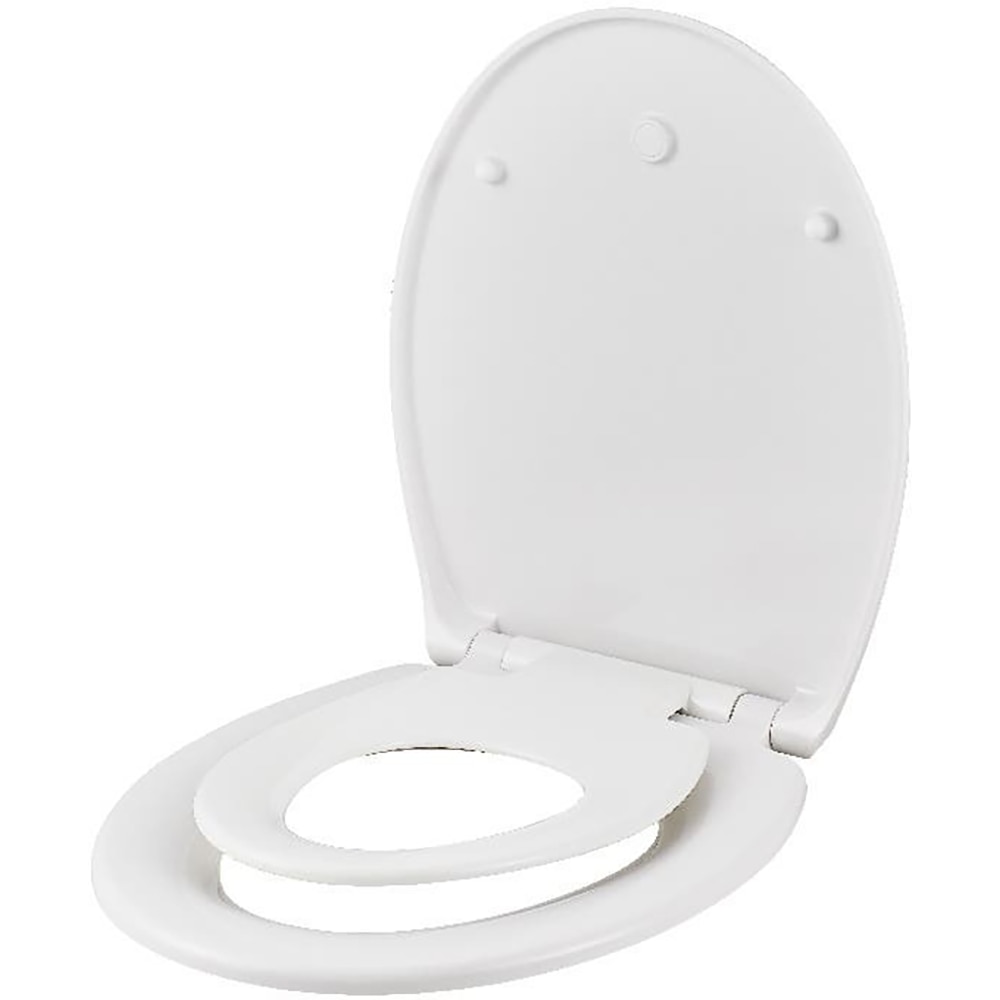 Capac WC cu reductor pentru copii GOODHOME Havel, inchidere lenta, duroplast, alb