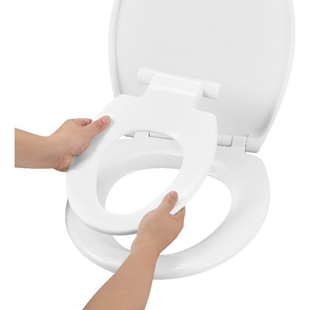 Capac WC cu reductor pentru copii GOODHOME Havel, inchidere lenta, duroplast, alb