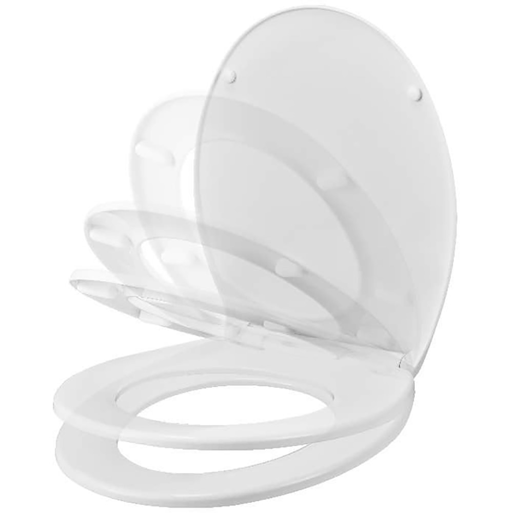 Capac WC GOODHOME Kouban, inchidere lenta, polipropilena, alb