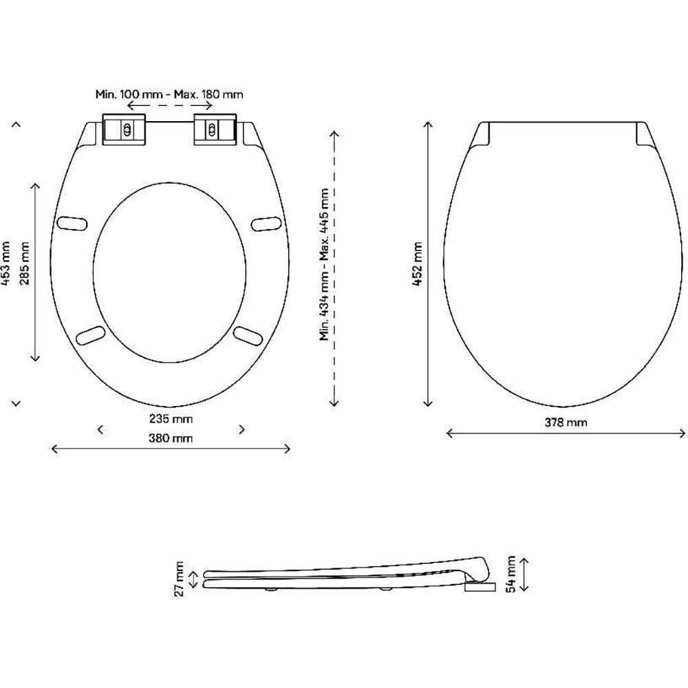 Capac WC GOODHOME Kouban, inchidere lenta, polipropilena, alb