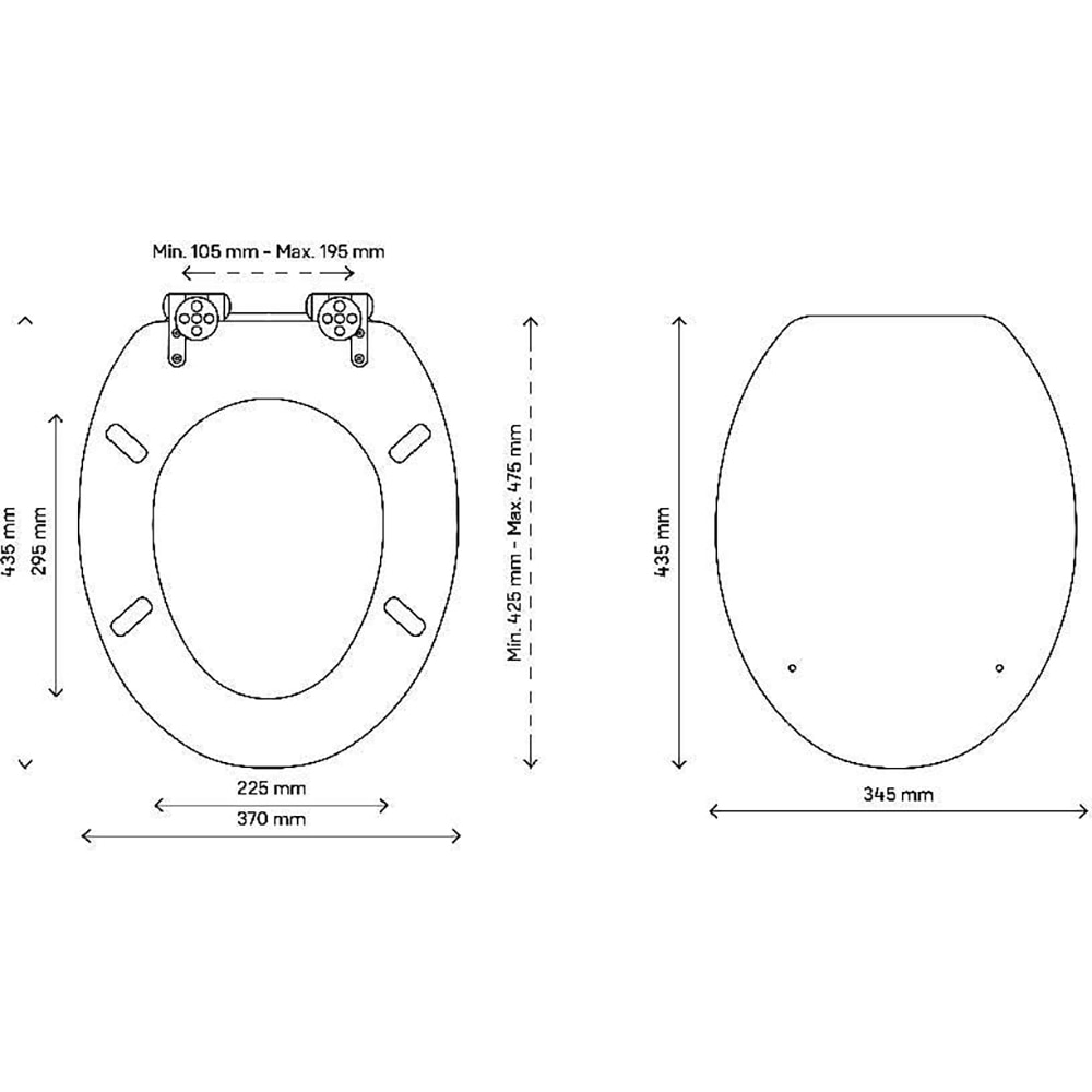 Capac WC GOODHOME Pilica, inchidere lenta, MDF, alb/albastru