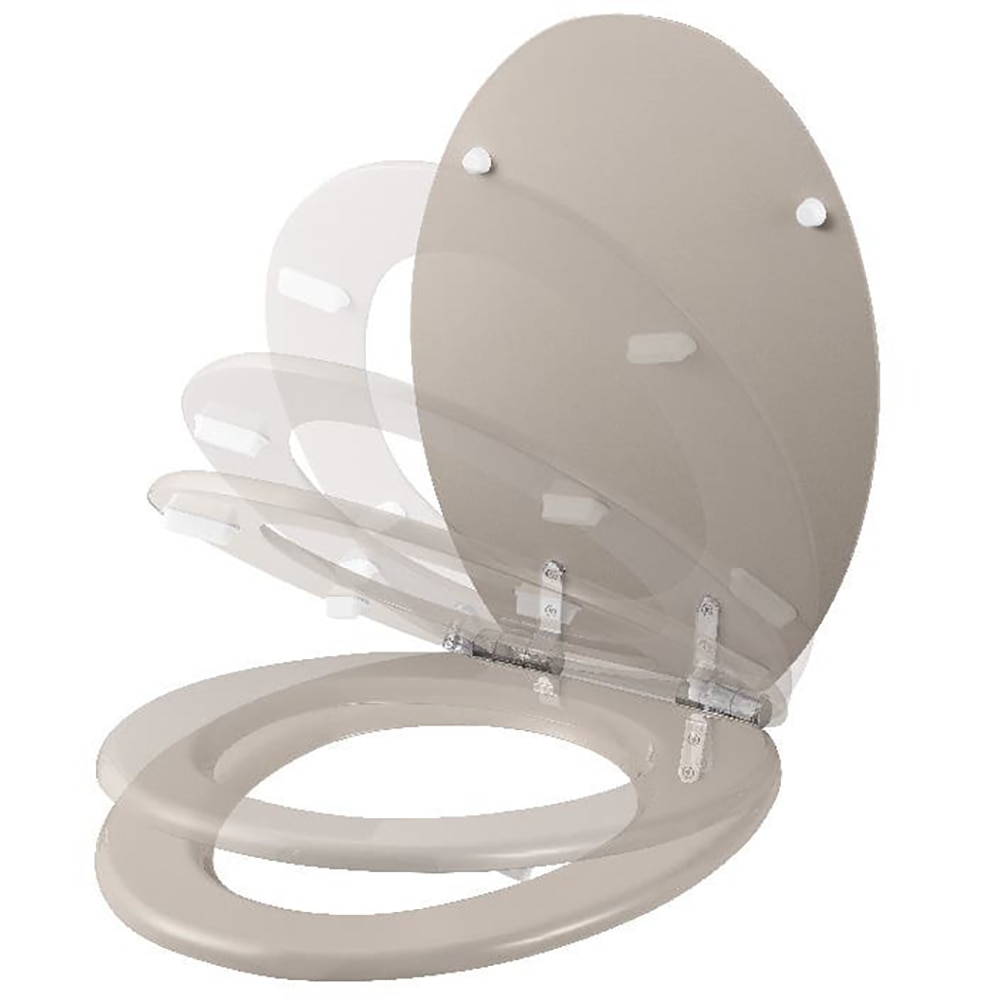 Capac WC GOODHOME Pilica, inchidere lenta, MDF, bej