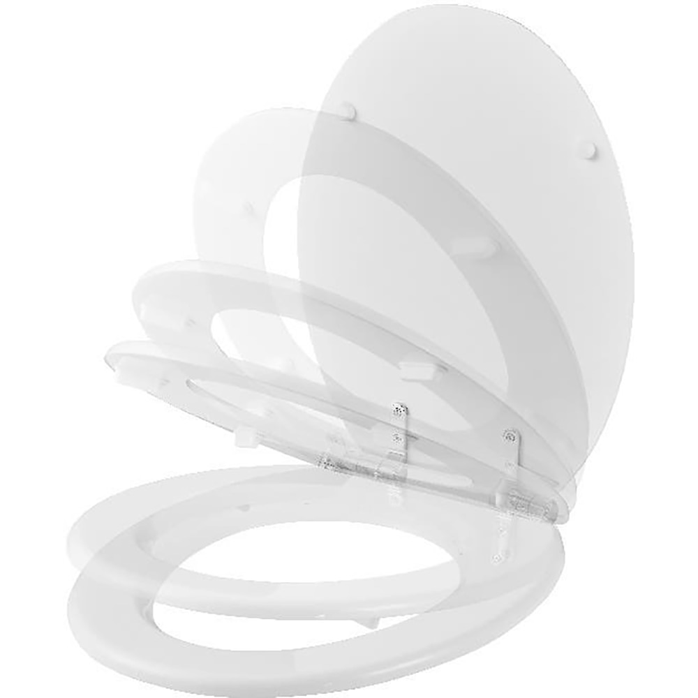 Capac WC GOODHOME Pilica, inchidere lenta, MDF, alb