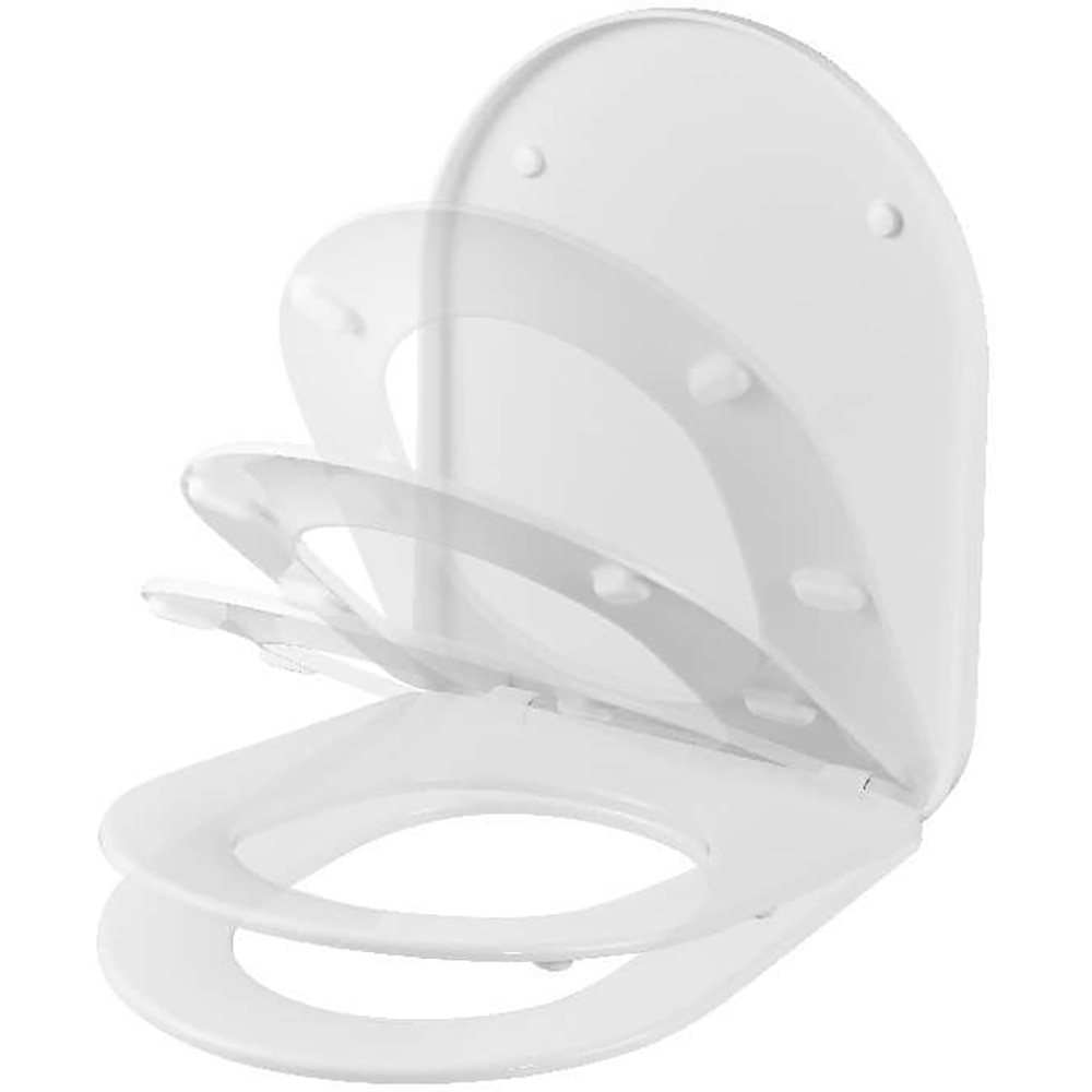 Capac WC slim GOODHOME Tanaro, inchidere lenta, duroplast, alb