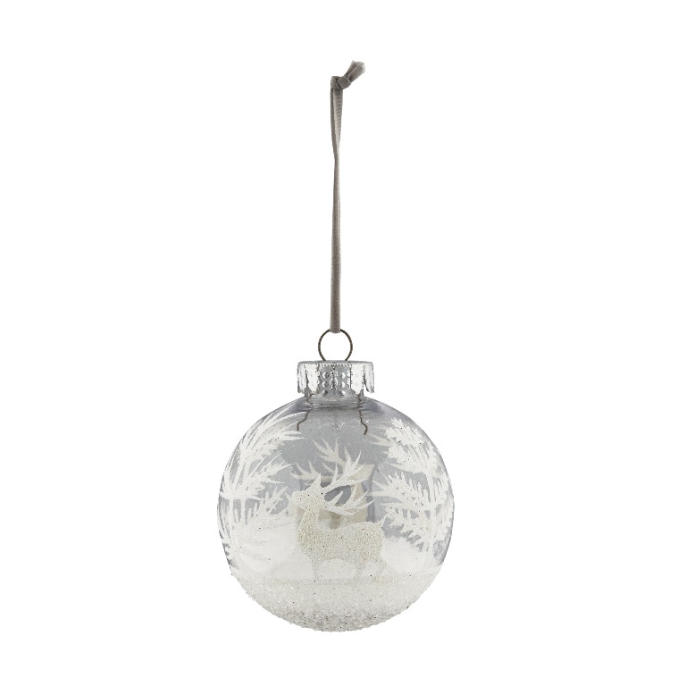 Glob de Craciun Decor Padure, 8 cm, transparent