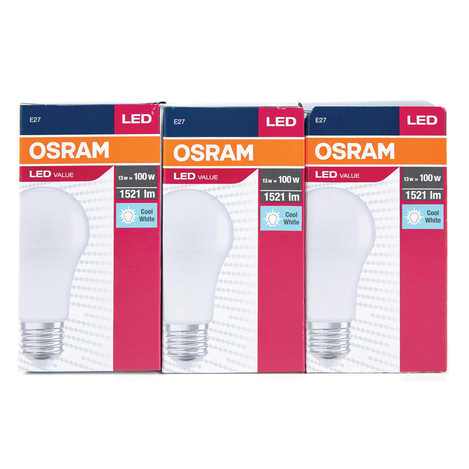 Set 3 bucati Bec Led Value Cla100 13W Osram