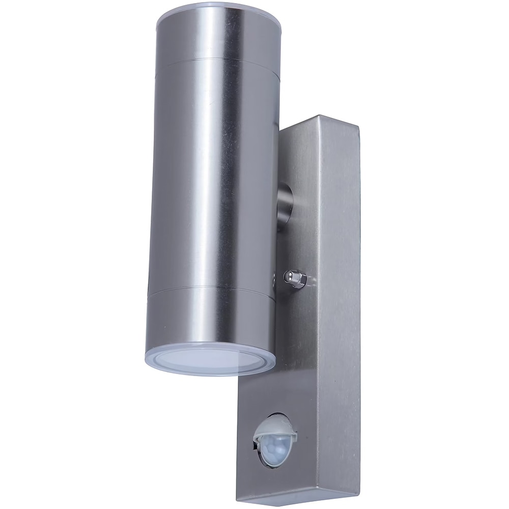 Aplica exterior LED BLOOMA Candiac, 2 x 6W, 760lm, 3000K, IP44, senzor de miscare, crom