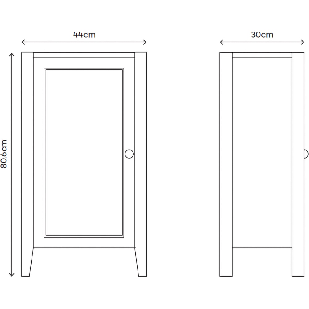 Masca lavoar GoodHome Perma, 44 x 30 x 80.6 cm, taupe