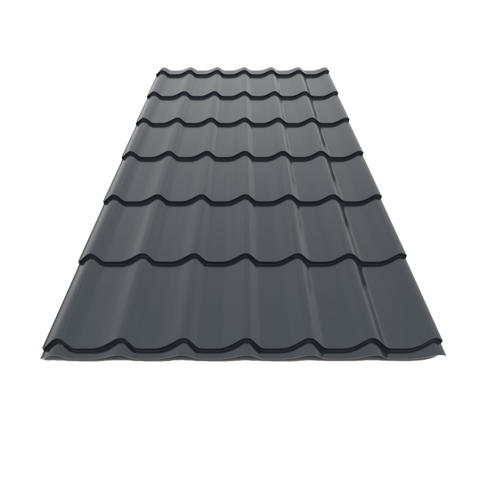 Tigla metalica, Gri, RAL 7016, 0,4 mm x 220 x 120 cm, classic, 2,64 mp  Bravo 