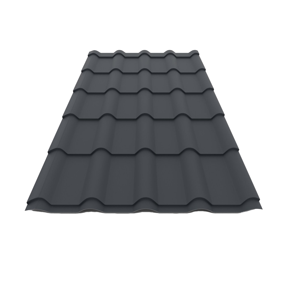 Tigla metalica, Gri, RAL 7016, 0,5 mm x 189 x 118,5 cm, structurat, 2,24 mp  Bravo 