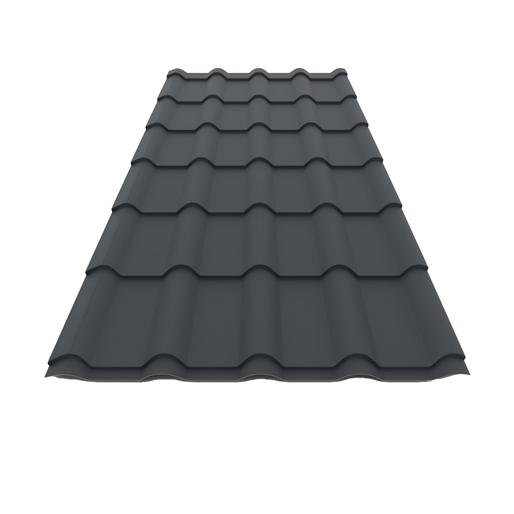 Tigla metalica, Gri, RAL 7016, 0,5 mm x 224 x 118.5 cm, mediteran, 2,65 mp  Bravo 