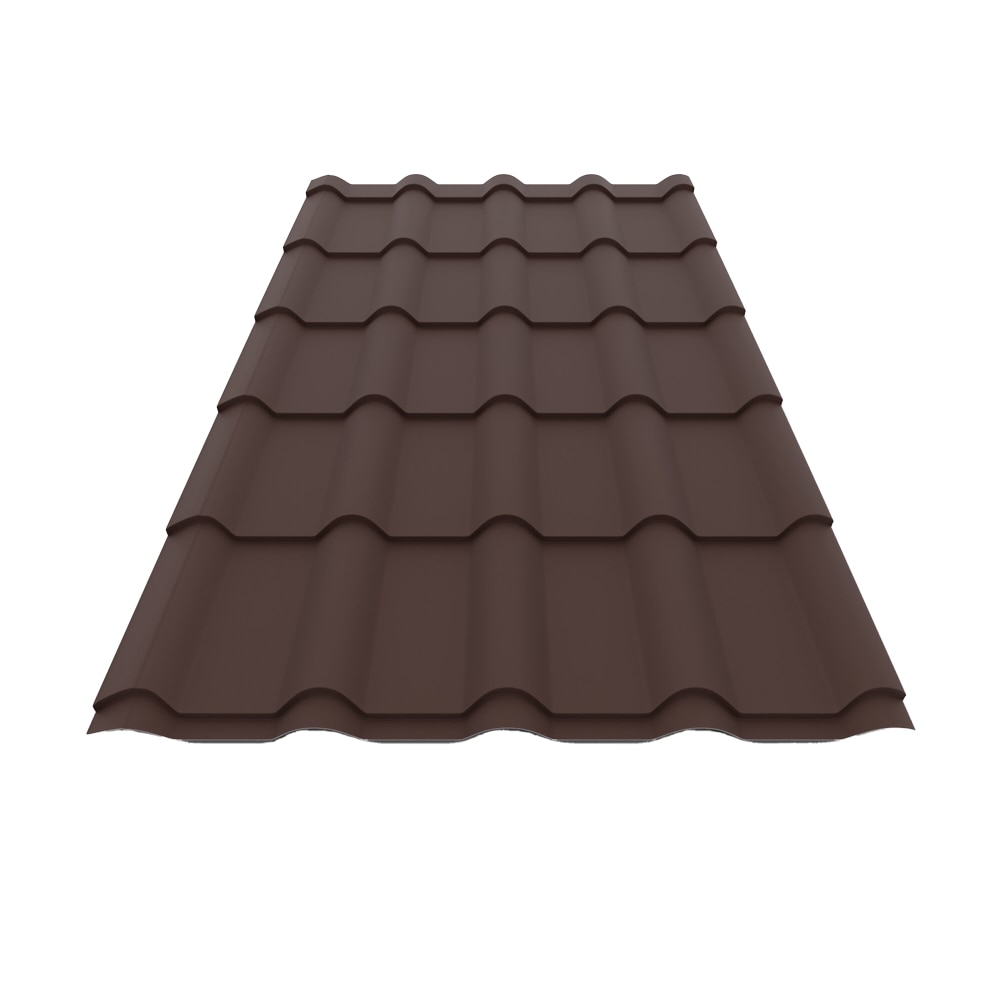 Tigla metalica, Maro, RAL 8017, 0,5 mm x 189 x 118,5 cm, 2,24 mp  Bravo Structurat