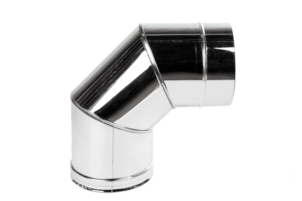 Cot cazan peleti ROFORTIS 53612, 90 grade, 80mm, inox