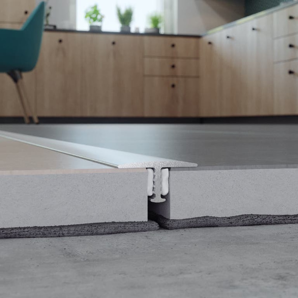 Profil de trecere parchet GOODHOME Anod, aluminiu, 16 x 930 mm, gri