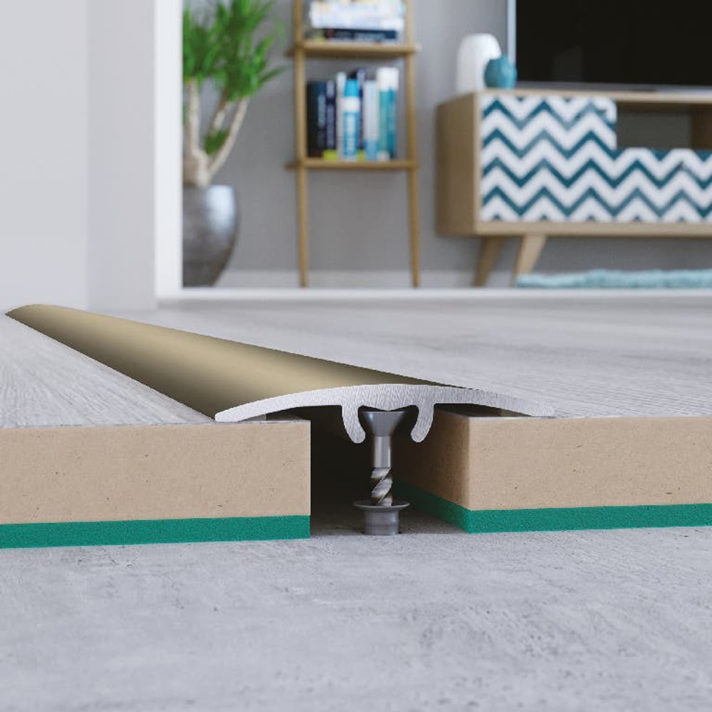 Profil de trecere parchet GOODHOME Anod, aluminiu, 16 x 930 mm, gri