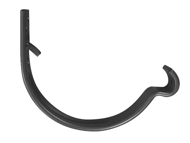 Carlig jgheab L 0.08 m, D 125 mm, gri  Bravo