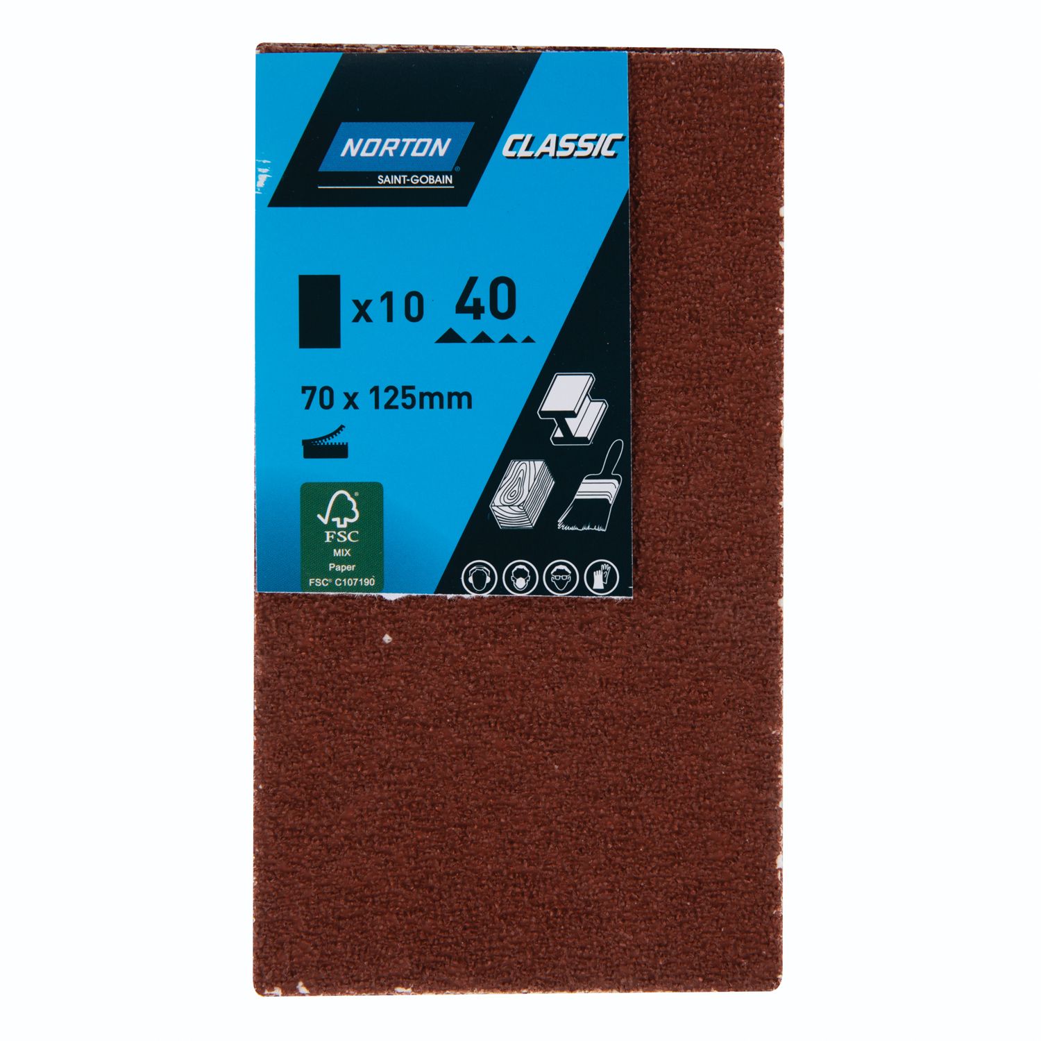 Foaie Smirghel Suport Manual, 70 x 125, P40   Norton 