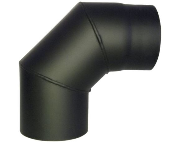 Cot pentru cos de fum cu gura de vizitare, Ø 180 mm, 90°