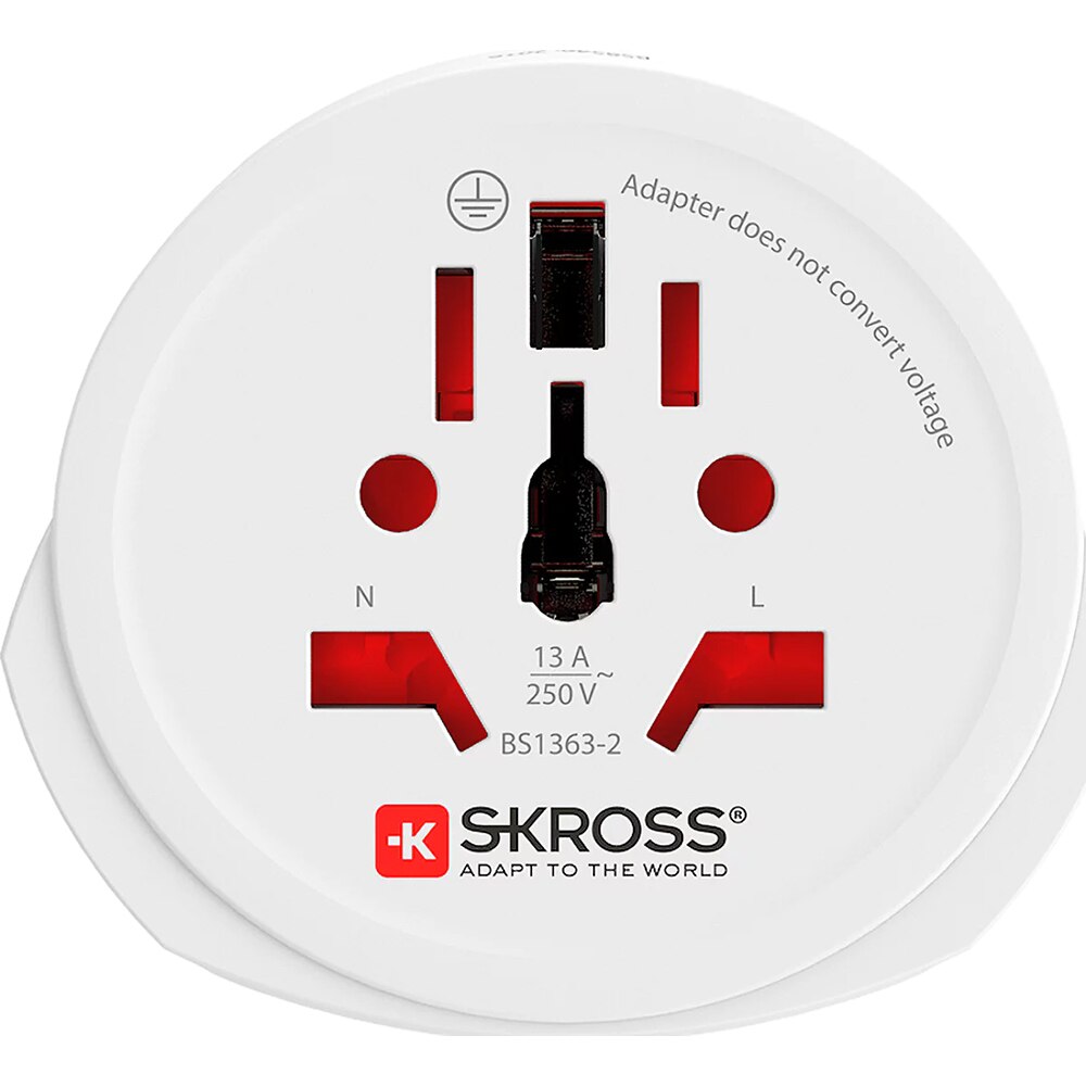 Adaptor priza universal SKROSS 1500211-E, EU, plastic, alb