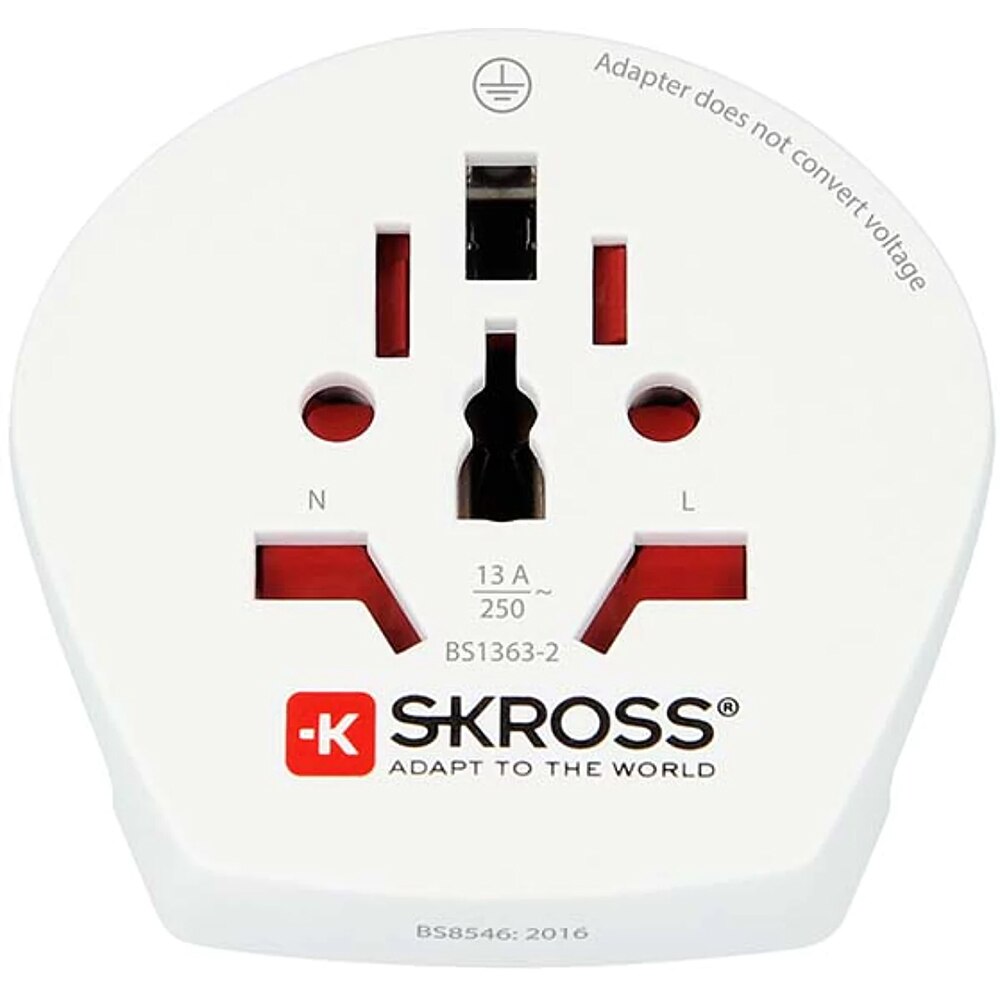 Adaptor priza universal SKROSS 1500211-E, EU, plastic, alb