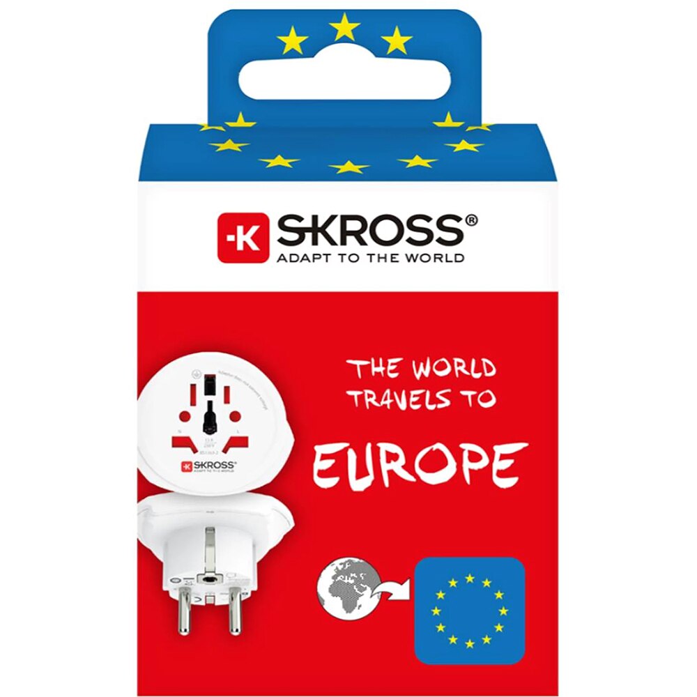 Adaptor priza universal SKROSS 1500211-E, EU, plastic, alb