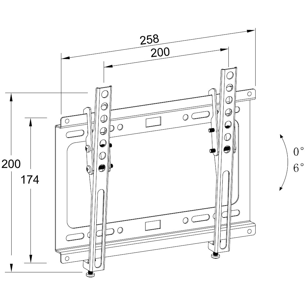Suport TV perete WELL TVS-LCD-TL43-WL, reglabil, 13-43", 27kg, negru