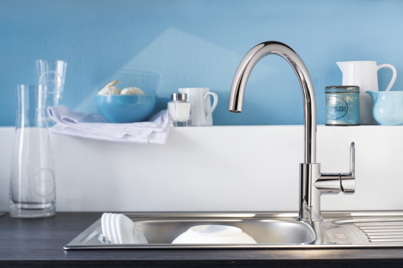 Baterie de bucatarie, monocomanda, finisaj cromat • Grohe Start Loop