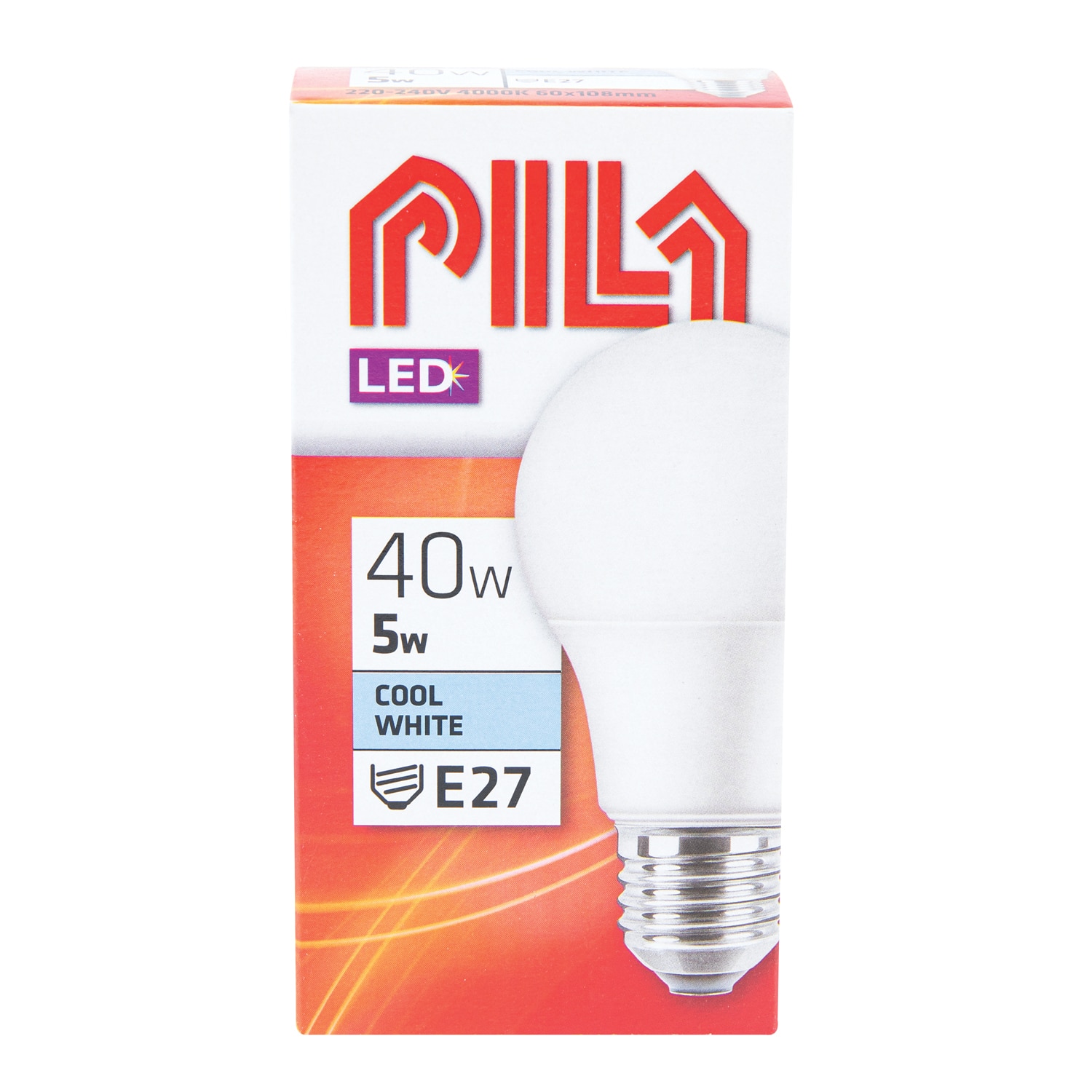 Bec LED, E27, 40W, 4000K, model A60  Philips Pila