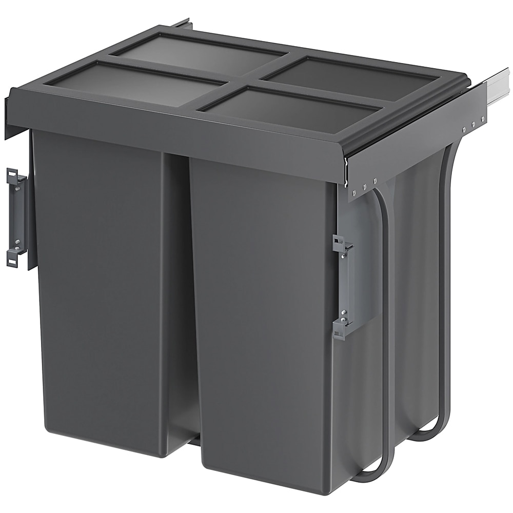 Cos de gunoi GOODHOME 101049004, incorporabil, 2 compartimente, 92l, plastic, gri