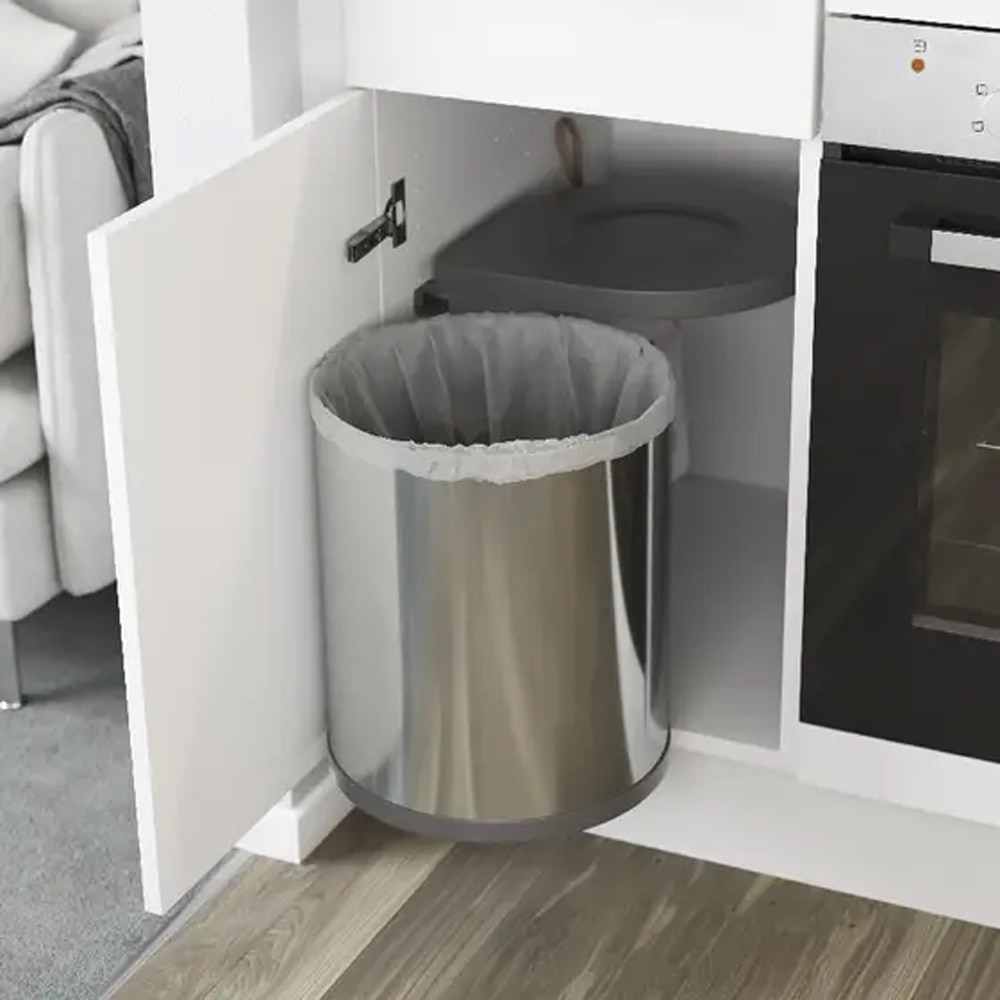 Cos de gunoi GOODHOME 101049005, incorporabil, 13 l, metal, argintiu