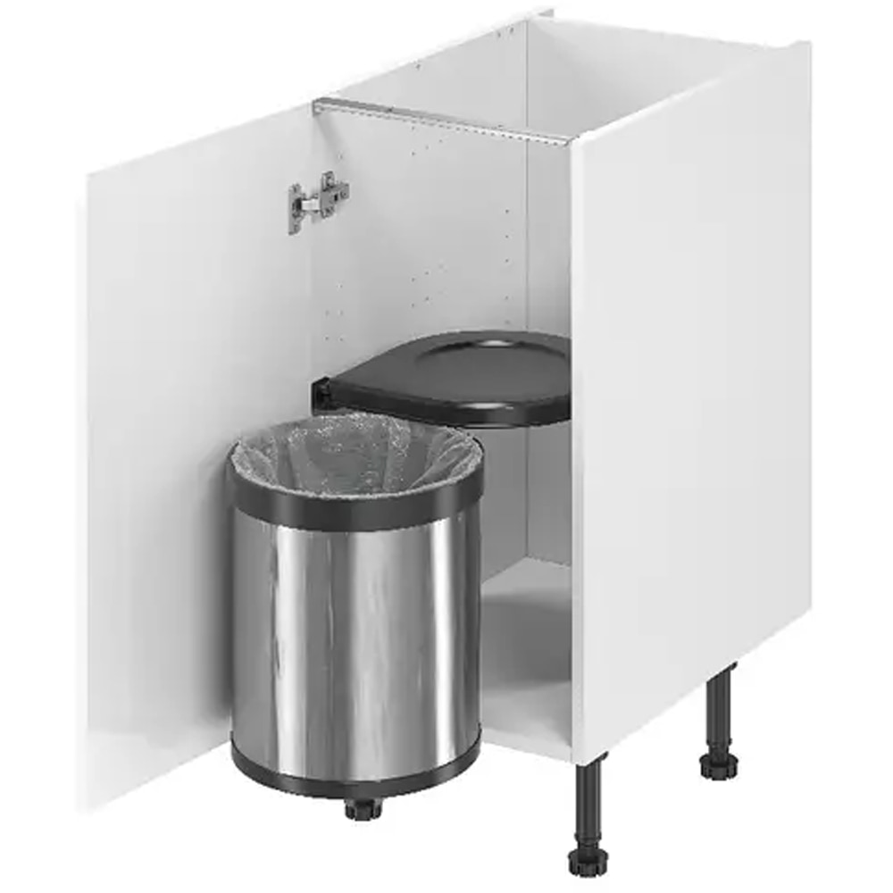 Cos de gunoi GOODHOME 101049005, incorporabil, 13 l, metal, argintiu