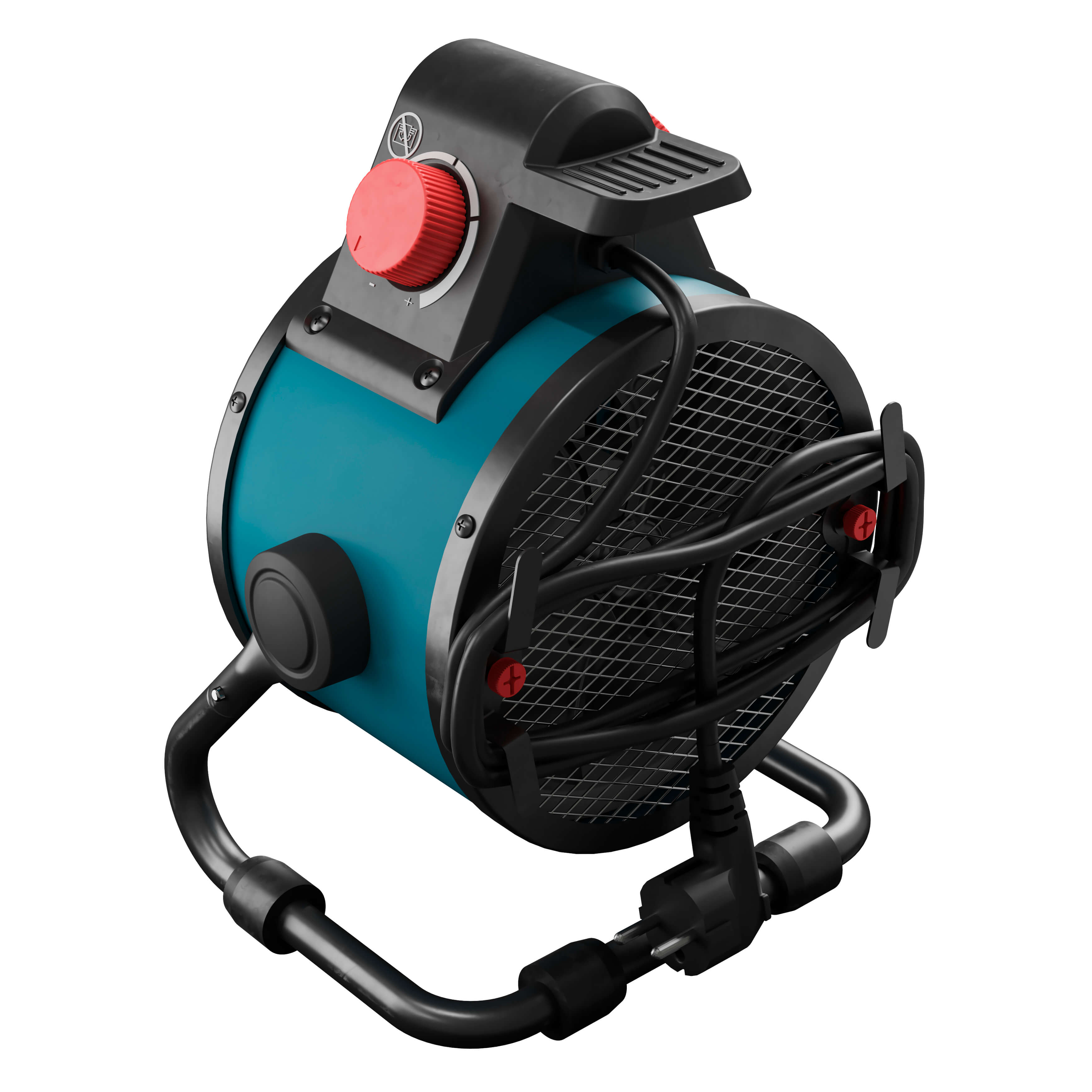 Aeroterma industriala PTC Erbauer BGP2108-25-1, 2 trepte viteza, 2500W, albastru