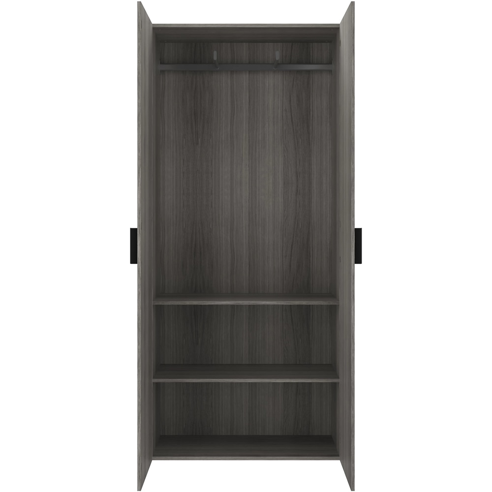 Maner GOODHOME Atomia, otel, 16.5 cm, 2 bucati, negru mat