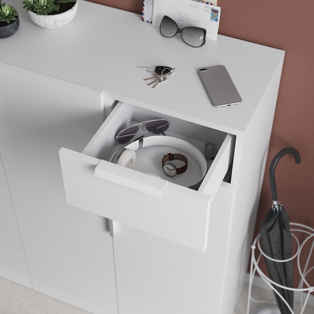 Maner GOODHOME Atomia, otel, 16.5 cm, alb