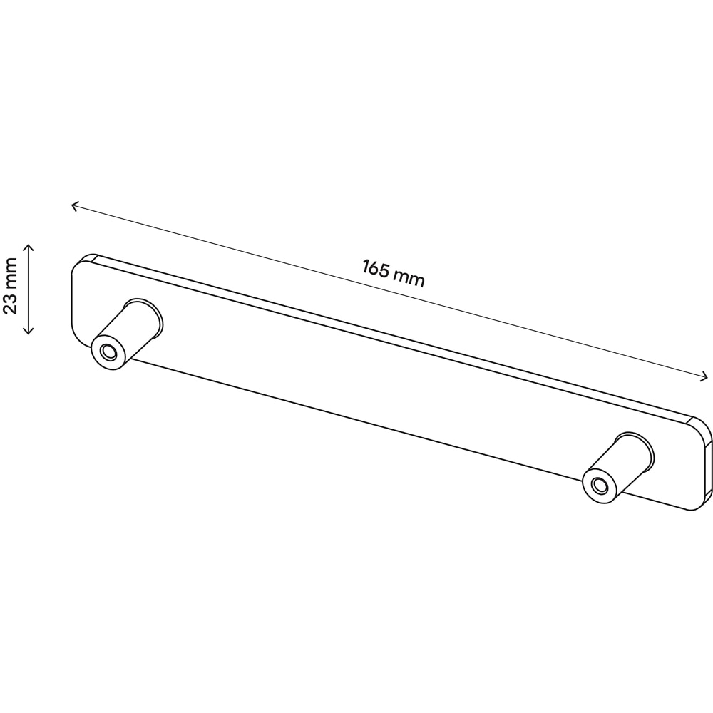 Maner GOODHOME Atomia, otel, 16.5 cm, 2 bucati, negru