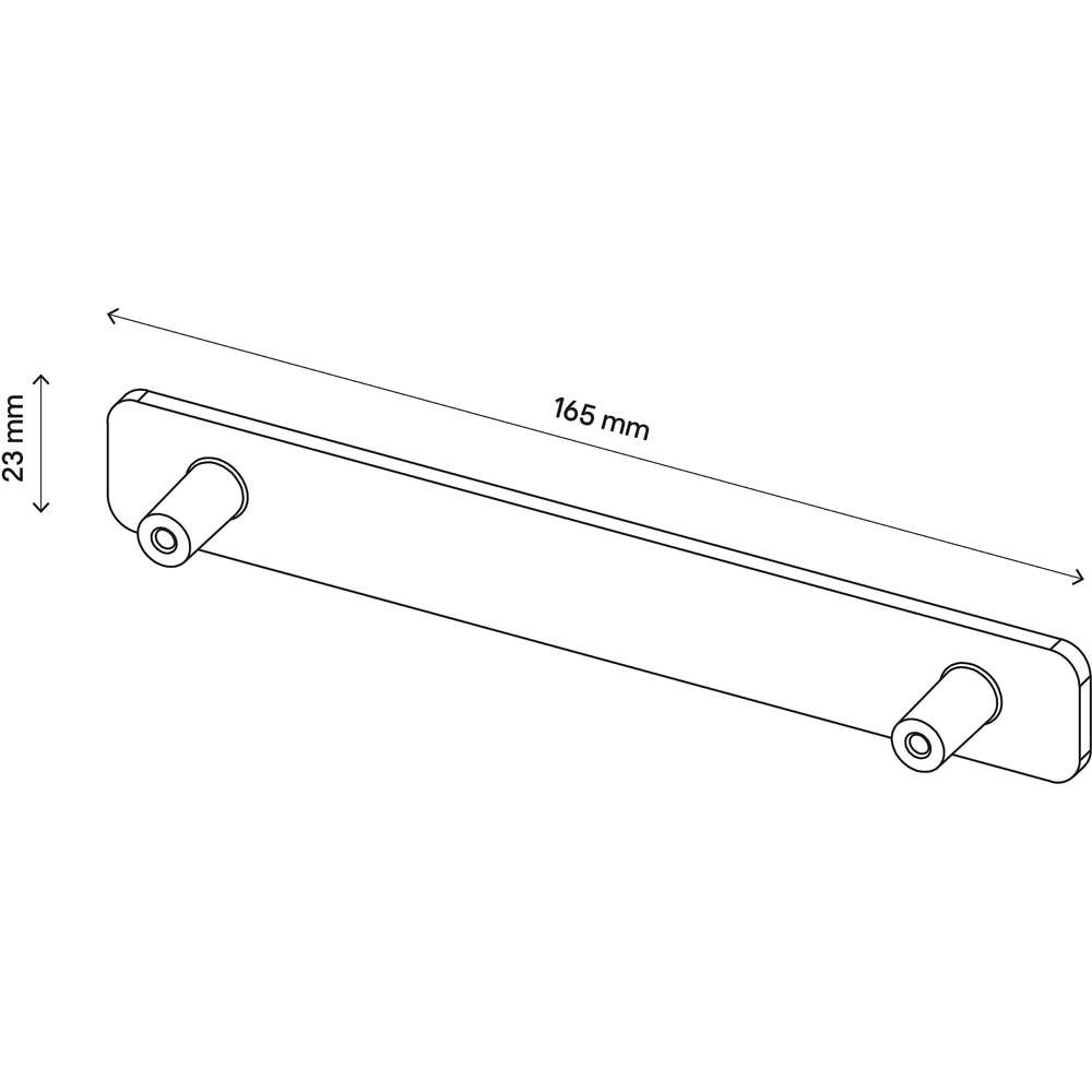 Maner GOODHOME Atomia, otel, 16.5 cm, 2 bucati, alb