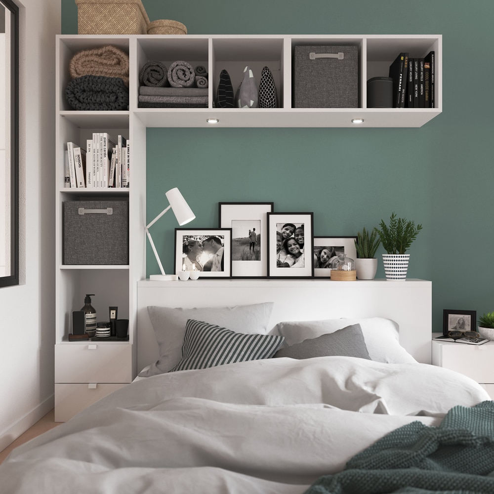 Maner GOODHOME Atomia, otel, 3.7 cm, 2 bucati, alb