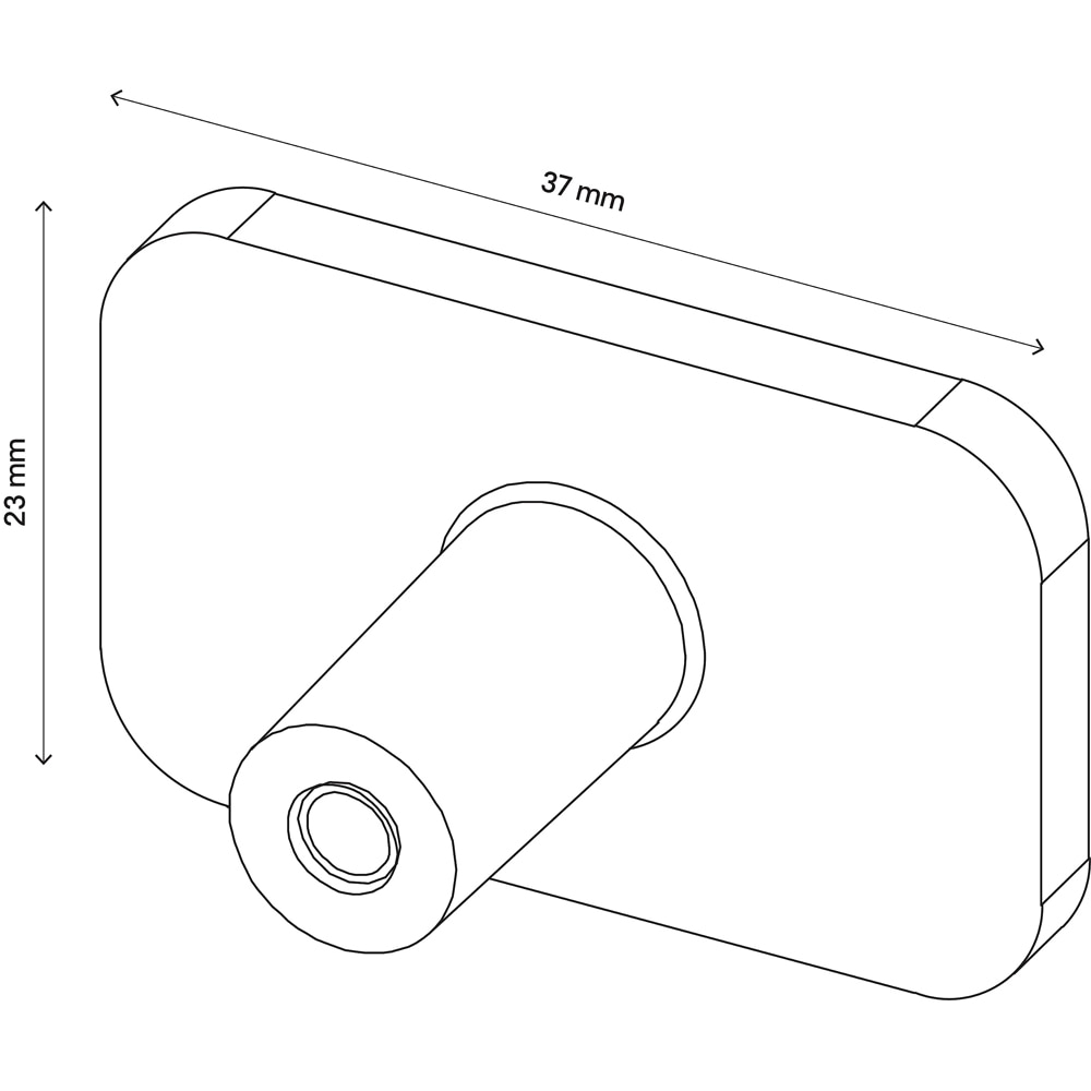 Maner GOODHOME Atomia, otel, 3.7 cm, 2 bucati, negru