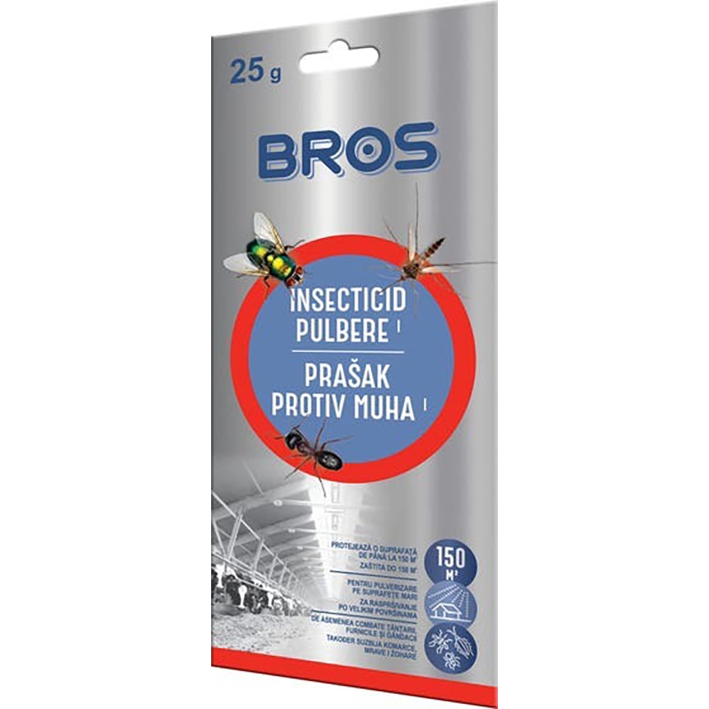 Insecticid pulbere impotriva insectelor Bros, 25 g