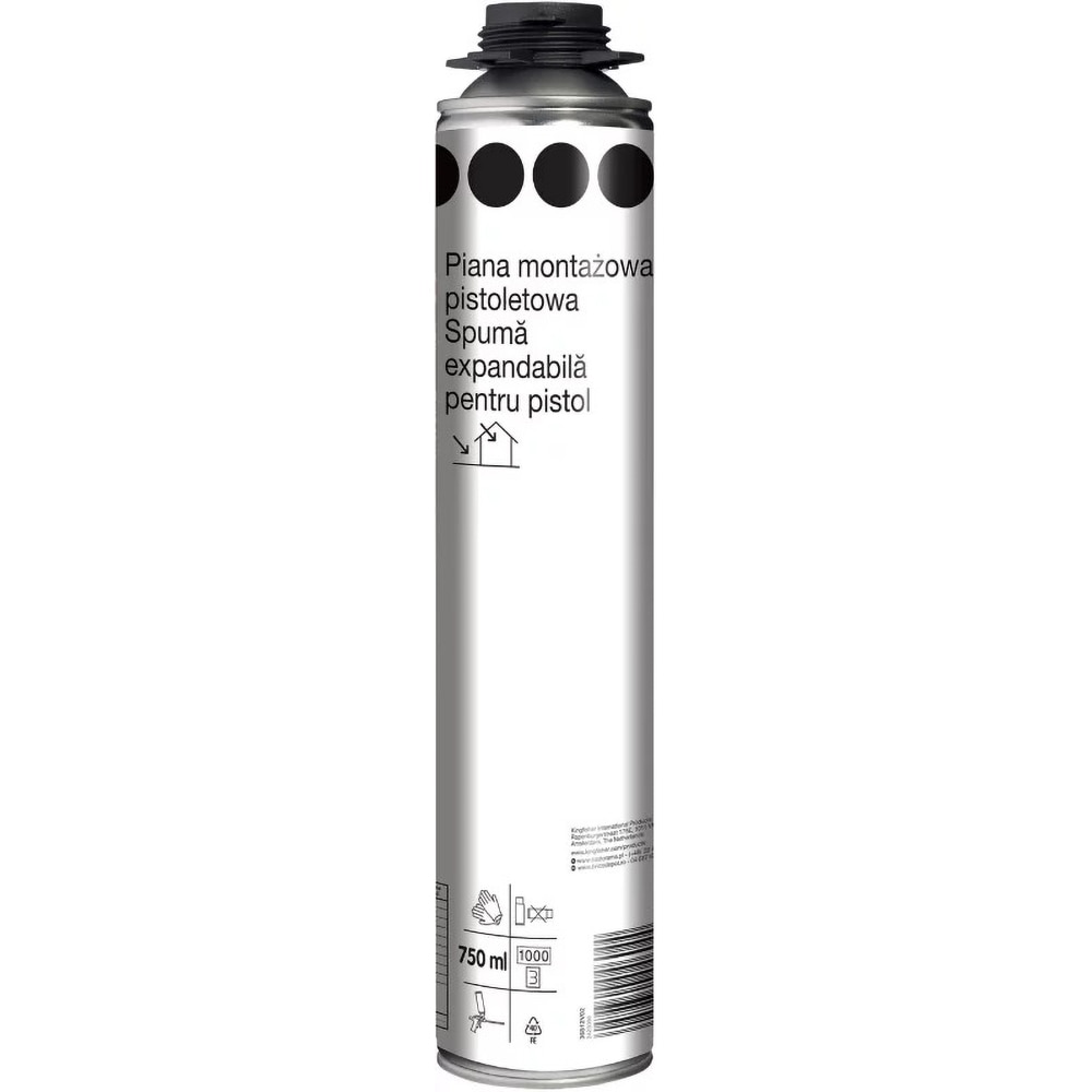 Spuma poliuretanica GOODHOME, aplicare cu pistol, 750 ml