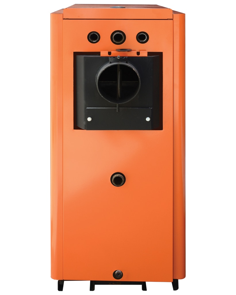 Cazan pe lemne din otel, portocaliu, 35 kW, 3 bar, 112 litri, 60 x 102,5 x 118,5 cm • Ferroli FSB PRO N 35