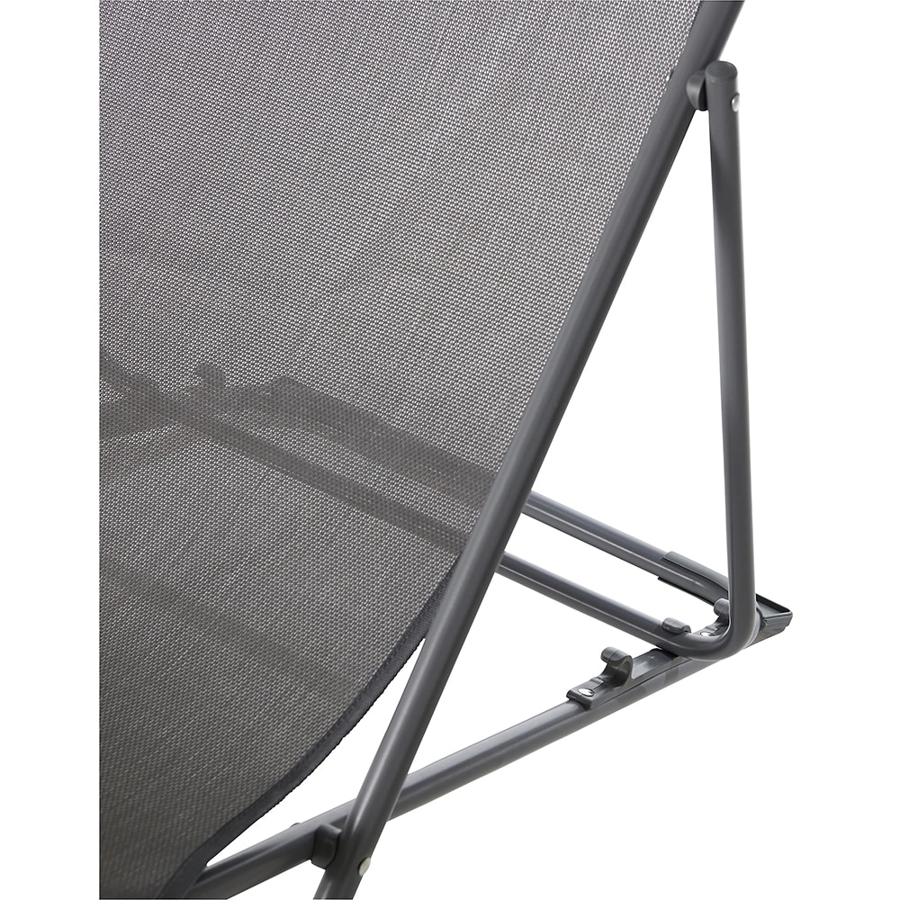 Scaun terasa GOODHOME Joline, otel, 56 x 3 x 82 cm, gri