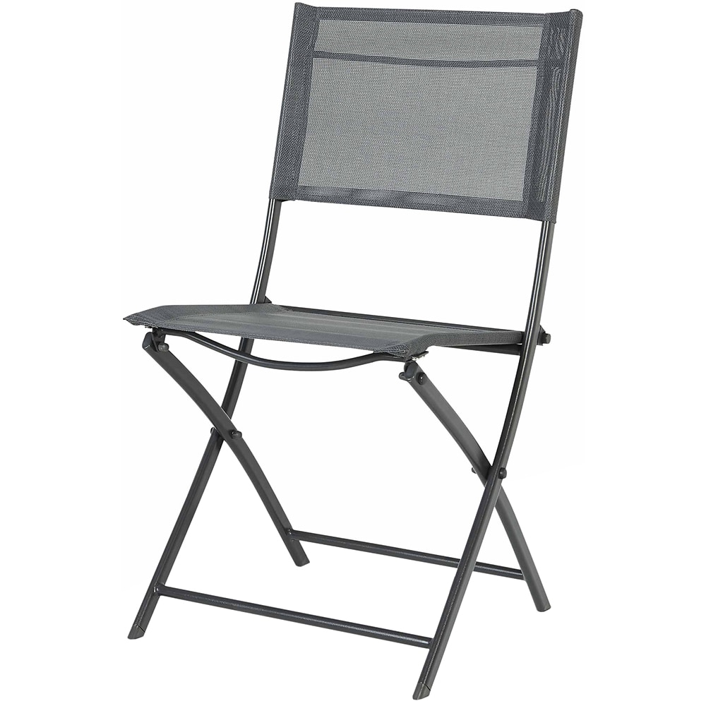 Scaun terasa GOODHOME Saba, otel, 50 x 46.5 x 84.5 cm, gri