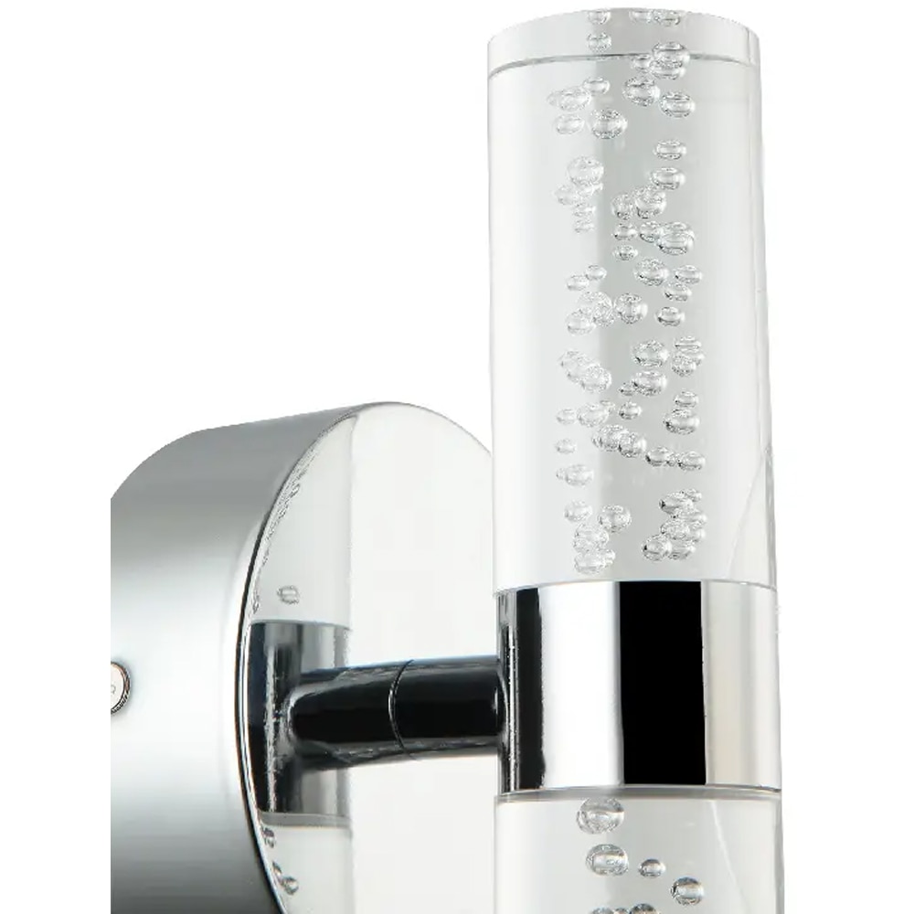 Aplica GOODHOME Myvat 101055192, 7W, 600 lunmeni, IP44, lumina calda, argintiu