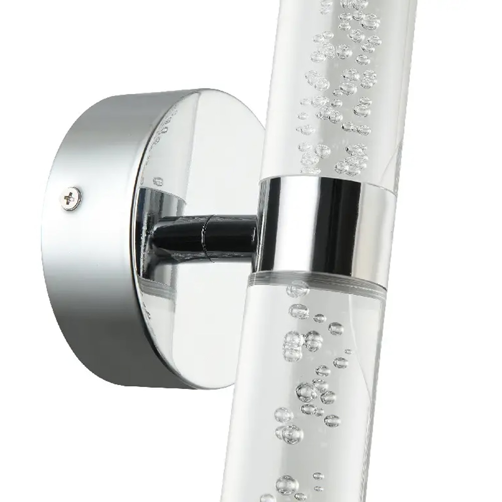 Aplica GOODHOME Myvat 101055192, 7W, 600 lunmeni, IP44, lumina calda, argintiu